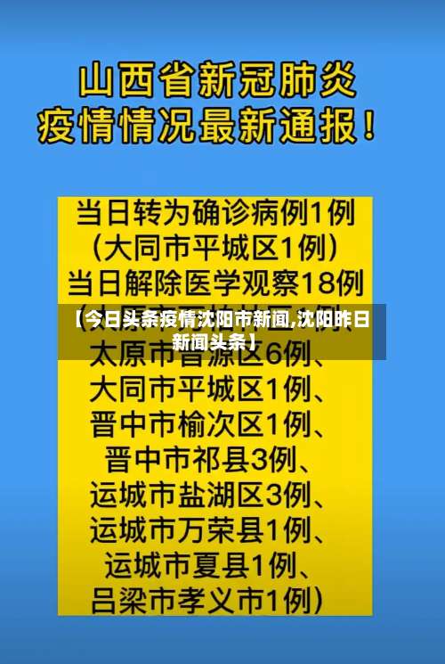 【今日头条疫情沈阳市新闻,沈阳昨日新闻头条】