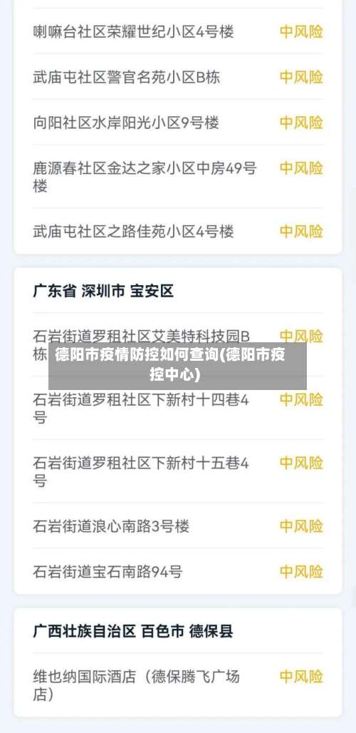 德阳市疫情防控如何查询(德阳市疫控中心)