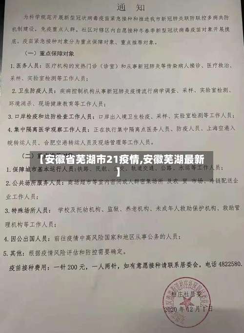 【安徽省芜湖市21疫情,安徽芜湖最新】