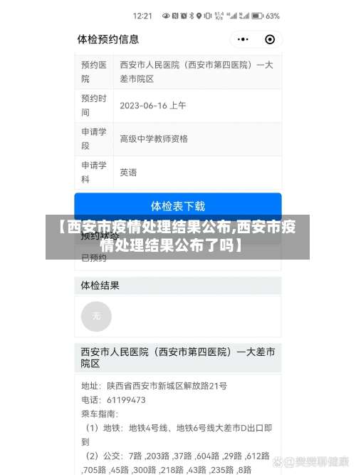 【西安市疫情处理结果公布,西安市疫情处理结果公布了吗】