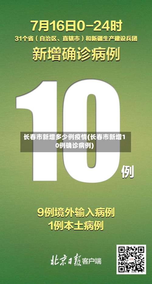 长春市新增多少例疫情(长春市新增10例确诊病例)