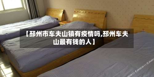 【邳州市车夫山镇有疫情吗,邳州车夫山最有钱的人】