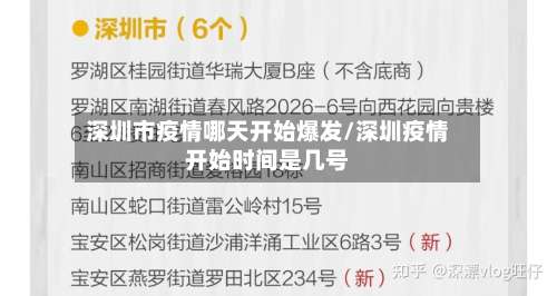 深圳市疫情哪天开始爆发/深圳疫情开始时间是几号