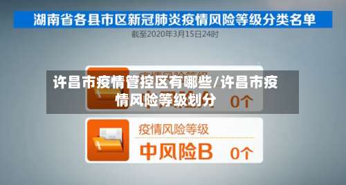 许昌市疫情管控区有哪些/许昌市疫情风险等级划分-第3张图片