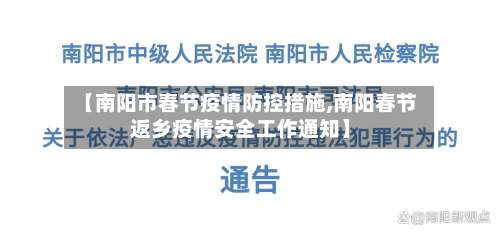 【南阳市春节疫情防控措施,南阳春节返乡疫情安全工作通知】