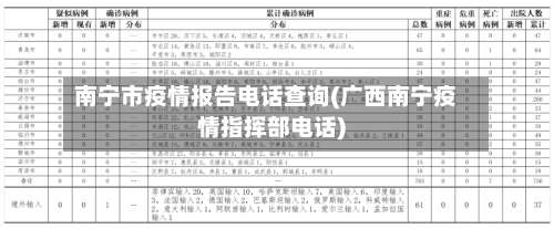 南宁市疫情报告电话查询(广西南宁疫情指挥部电话)-第2张图片