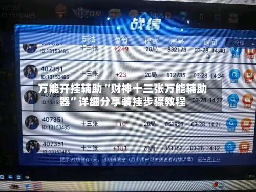 万能开挂辅助“财神十三张万能辅助器”详细分享装挂步骤教程-第2张图片