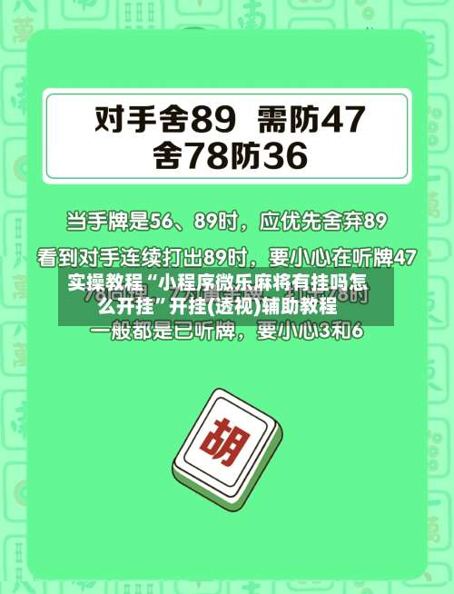 实操教程“小程序微乐麻将有挂吗怎么开挂	”开挂(透视)辅助教程-第2张图片