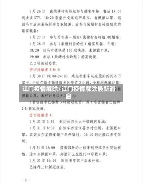 江门疫情解除/江门疫情解除最新消息-第3张图片
