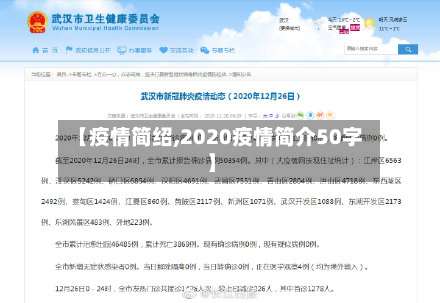 【疫情简绍,2020疫情简介50字】-第3张图片