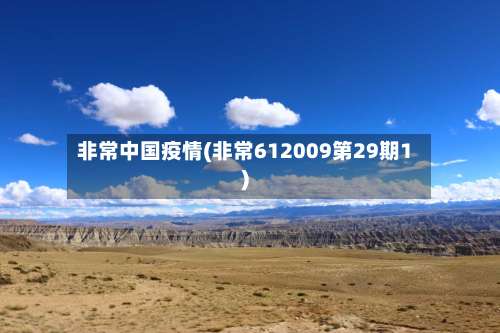 非常中国疫情(非常612009第29期1)-第2张图片