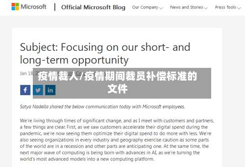 疫情裁人/疫情期间裁员补偿标准的文件