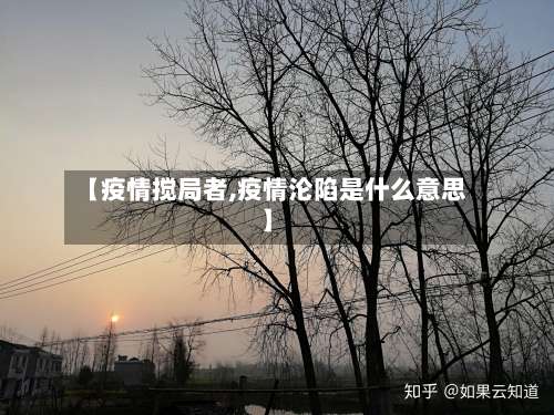 【疫情搅局者,疫情沦陷是什么意思】-第3张图片