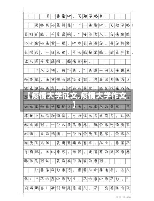 【疫情大学征文,疫情大学作文】