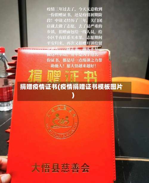 捐赠疫情证书(疫情捐赠证书模板图片)-第2张图片
