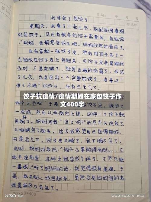 饺子抗疫情/疫情期间在家包饺子作文400字-第2张图片