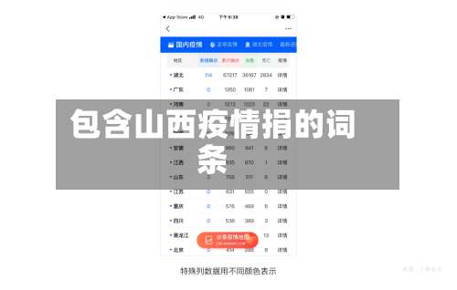 包含山西疫情捐的词条