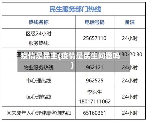 疫情是民主(疫情是民生问题吗)-第3张图片