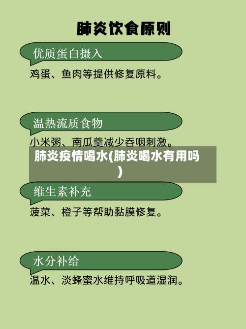 肺炎疫情喝水(肺炎喝水有用吗)-第3张图片