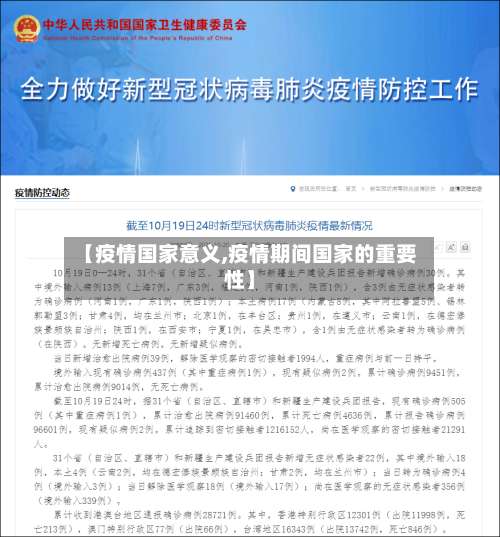 【疫情国家意义,疫情期间国家的重要性】