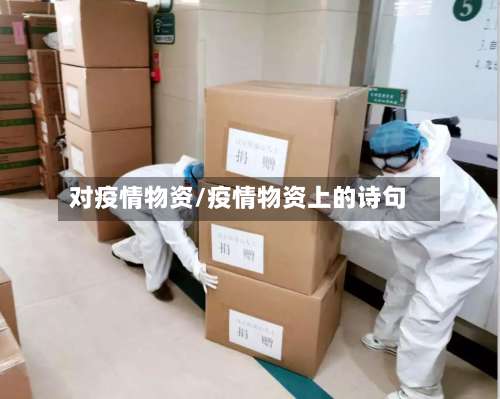对疫情物资/疫情物资上的诗句-第3张图片