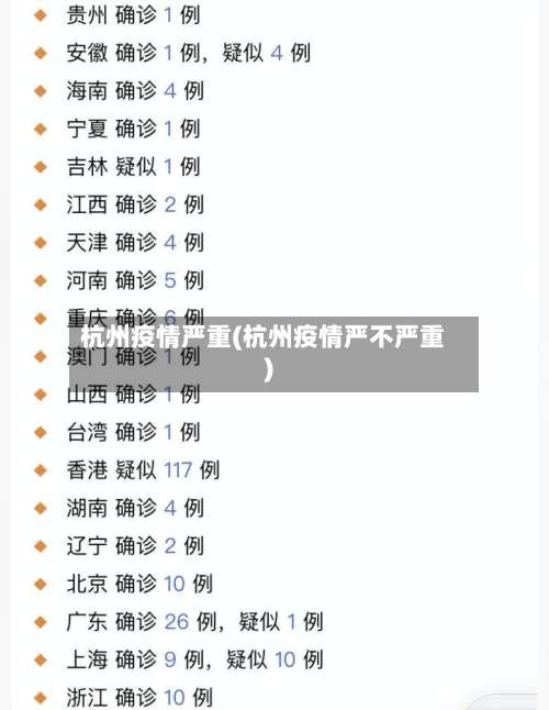杭州疫情严重(杭州疫情严不严重)