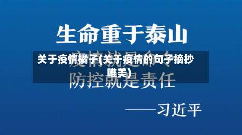关于疫情橘子(关于疫情的句子摘抄唯美)