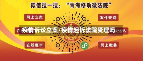疫情诉讼立案/疫情起诉法院受理吗