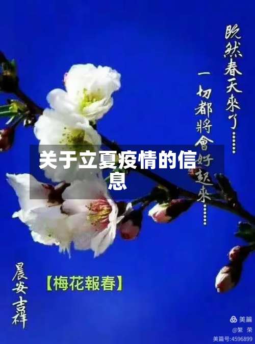 关于立夏疫情的信息
