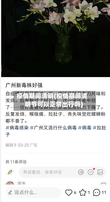 疫情期间清明(疫情期间清明节可以正常出行吗)